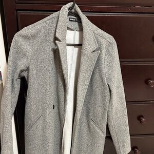SHEIN Light Gray Wool Coat